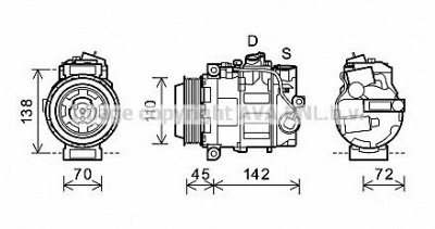 AVA QUALITY COOLING msk586 -  Компрессор, кондиционер